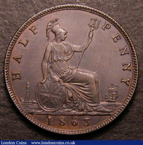 Halfpenny 1863 Small upper section to 3 Freeman 294 dies 7+G CGS 75, Ex-KB Coins December 2001 : Certified Coins : Auction 142 : Lot 448