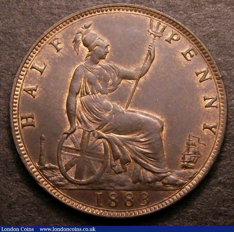 London Coins : A142 : Lot 506 : Halfpenny 1883 Freeman 349 dies 17+S CGS 75, Ex-Croydon Coin Auction September 2009, we note...