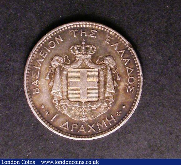 London Coins : A142 : Lot 924 : Greece Drachma 1873 KM#38 GEF with golden tone and a small edge knock