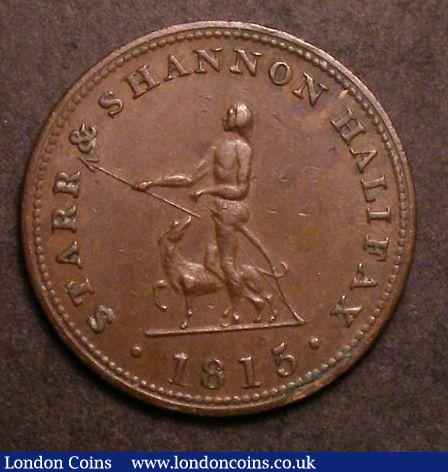 Nova Scotia Halfpenny Token 1815 Starr and Shannon, Halifax, plain edge GVF : World Coins : Auction 142 : Lot 985
