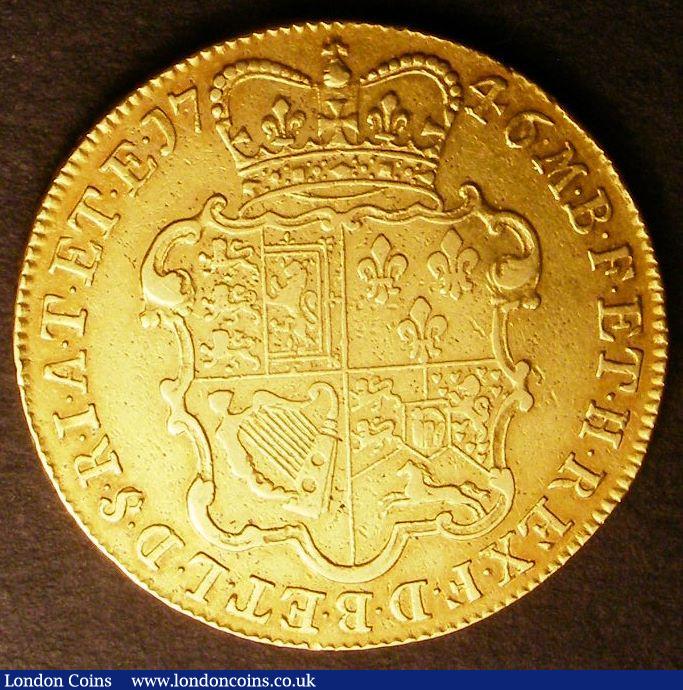 London Coins : A143 : Lot 1751 : Five Guineas 1746 LIMA S.3665 Fine or slightly better, a good problem-free example