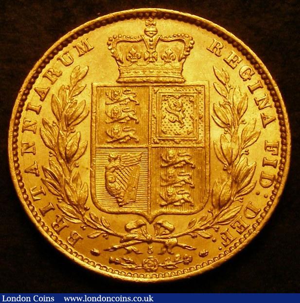 London Coins : A143 : Lot 2434 : Sovereign 1869 Marsh 53 Die Number 5 EF or near so with some contact marks, Ex-Bentley Collection