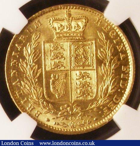 London Coins : A143 : Lot 2720 : Sovereign 1869 Marsh 53 Die Number 40 NGC MS61 EF with contact marks, Ex-Bentley Collection