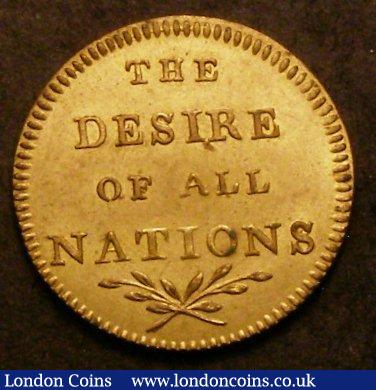 London Coins : A143 : Lot 672 : Farthing 18th Century Middlesex 1801 DH1166 reverse THE DESIRE OF ALL NATIONS EF/GEF and lustrous wi...