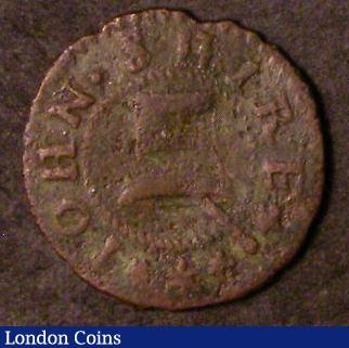 London Coins : A143 : Lot 673 : Farthing Somerset 17th Century Crookhorn (Crewkerne) 1666 John Shire, Dickinson 111 VG/NF
