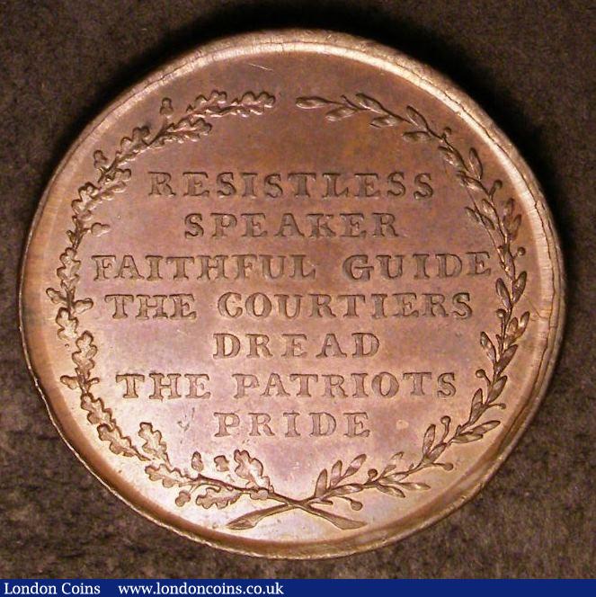 London Coins : A143 : Lot 688 : Penny 18th Century Middlesex Political and Social Series undated Fox DH225 with reverse inscription ...