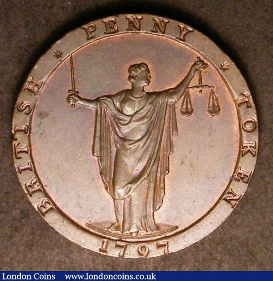 London Coins : A143 : Lot 697 : Penny 18th Century Middlesex 1797 Kempsons London Buildings DH69 Westminster Bridge EF with traces o...
