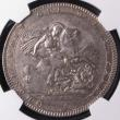 London Coins : A143 : Lot 1602 : Crown 1820 LX ESC 219 nEF/gVF in an NGC holder and graded AU50 by them