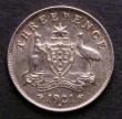 London Coins : A143 : Lot 866 : Australia Threepence 1921M KM#24 GEF and nicely toned