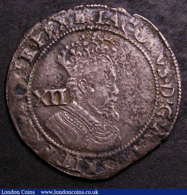 Shilling James I Second Coinage Fifth Bust S.2656 mintmark Castle VF with some pitting, Ex-Seaby November 1962 : Hammered Coins : Auction 144 : Lot 1256