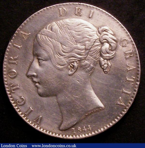 Crown 1844 Star Stops on edge ESC 280 VF with mount removed : English Coins : Auction 144 : Lot 1363