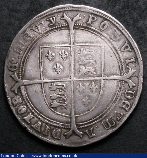 Crown Edward VI S.2478 mintmark y Fine with signs of old tooling in the fields : Hammered Coins : Auction 144 : Lot 1096
