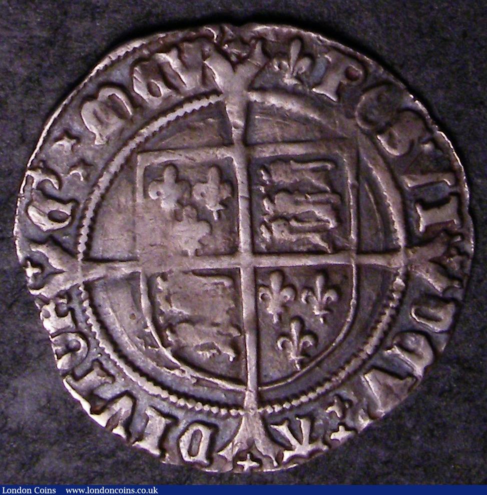 London Coins : A144 : Lot 1115 : Groat Henry VIII Second Coinage Laker Bust D S.2337E mintmark Lis Fine Ex-Baldwins Feb.1962 15/-