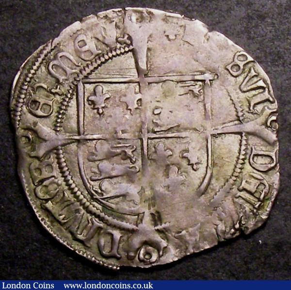 Groat Henry VIII Third Coinage Bust 2 Annulets in Cross ends S.2370 mintmark Lis Fine on an irregularly shaped flan, Ex-Baldwins February 1964 38/- : Hammered Coins : Auction 144 : Lot 1119