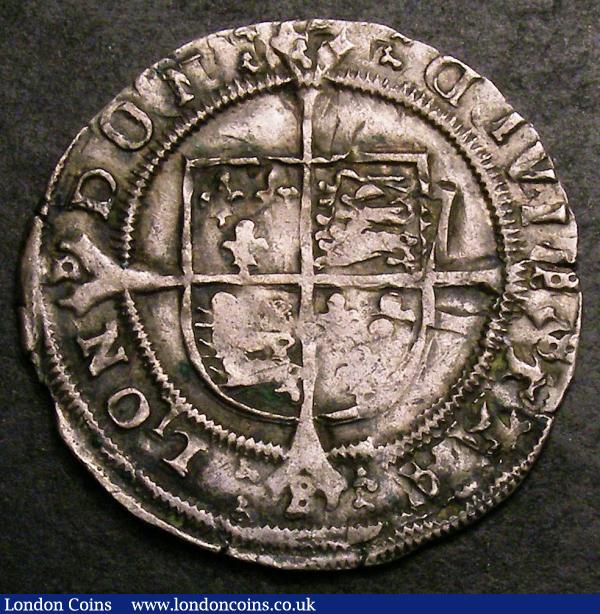 Groat Henry VIII Third Coinage Southwark Mint with S in forks S.2371 no mintmark Good Fine with some weaker areas on the reverse : Hammered Coins : Auction 144 : Lot 1120