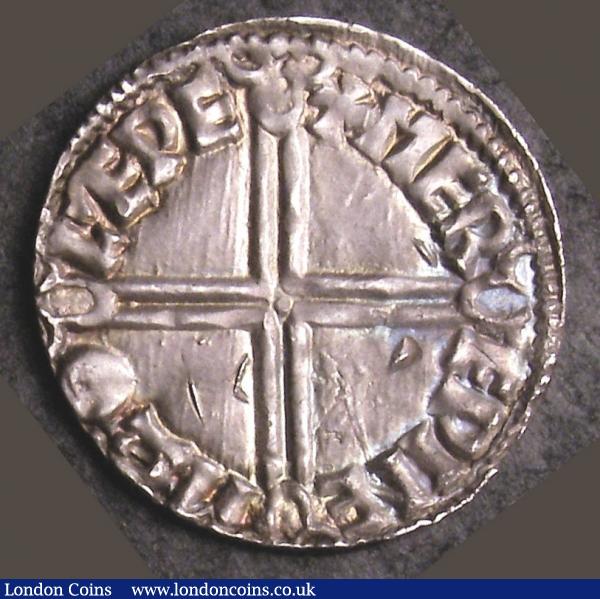Penny Aethelred II Long Cross type S.1151 Lewes Mint moneyer Merwine NEF, Ex-F.Elmore-Jones Collection with Seaby ticket from 1983 : Hammered Coins : Auction 144 : Lot 1172