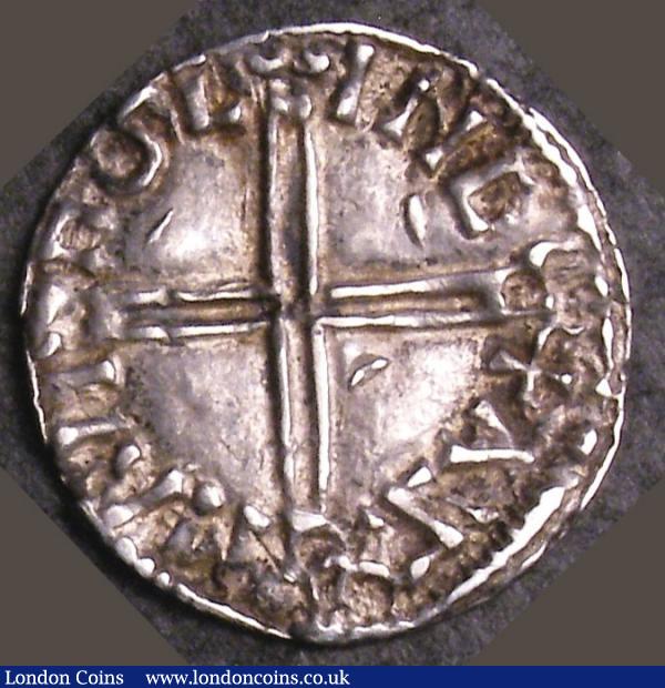 Penny Aethelred II Long Cross type S.1151 Lincoln Mint, moneyer Aescman VF on a slightly uneven flan : Hammered Coins : Auction 144 : Lot 1173