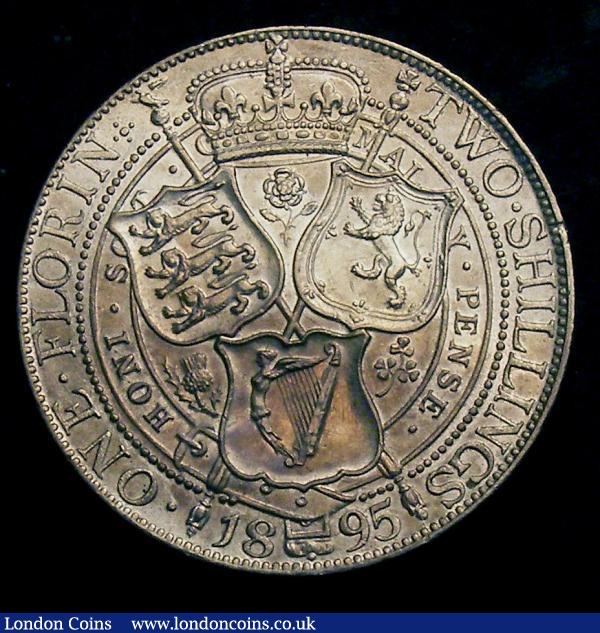 Florin 1895 ESC 879 Davies 838 dies 2A UNC or near so with a hint of tone : English Coins : Auction 144 : Lot 1510