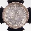 London Coins : A144 : Lot 2226 : Sixpence 1910 ESC 1794 NGC MS64