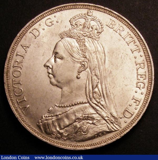 Crown 1887 ESC 296 UNC and lustrous with some light contact marks : English Coins : Auction 145 : Lot 1377