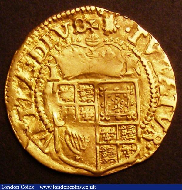Halfcrown in Gold James I First Bust S.2530 mintmark Trefoil About VF on a slightly uneven, but full round flan : Hammered Coins : Auction 145 : Lot 1250