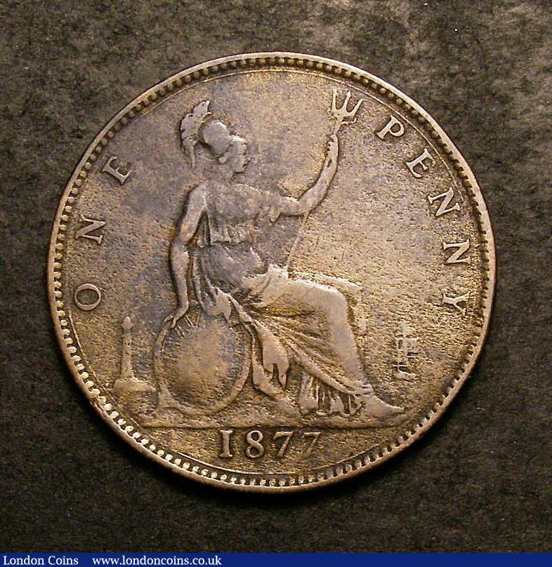 London Coins : A145 : Lot 1926 : Penny 1877 Freeman 90 dies 8+H narrow date (Rarity 18) one of the rarest and most sought after curre...