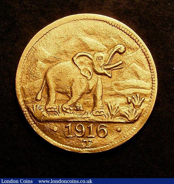 London Coins : A145 : Lot 625 : German East Africa 15 Rupien 1916T KM#16.2 right Arabesque ends below first A of OSTAFRIKA, About EF...