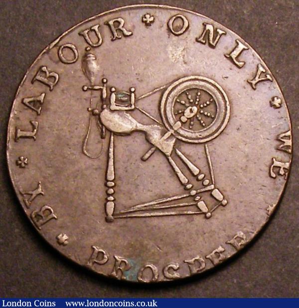 Halfpenny 18th Century Dublin undated DH27 Spinning Wheel VF or better, scarce : Tokens : Auction 145 : Lot 973