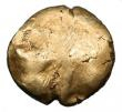 London Coins : A145 : Lot 1206 : Stater Au. Trinovantes.  Late Whaddon Chase type.  C, 45-40 BC.  Obv; Almost plain.  Rev; Horse r, p...