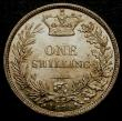 London Coins : A145 : Lot 2057 : Shilling 1874 ESC 1326 Die Number 25 Choice UNC and lustrous with a hint of golden tone, slabbed and...