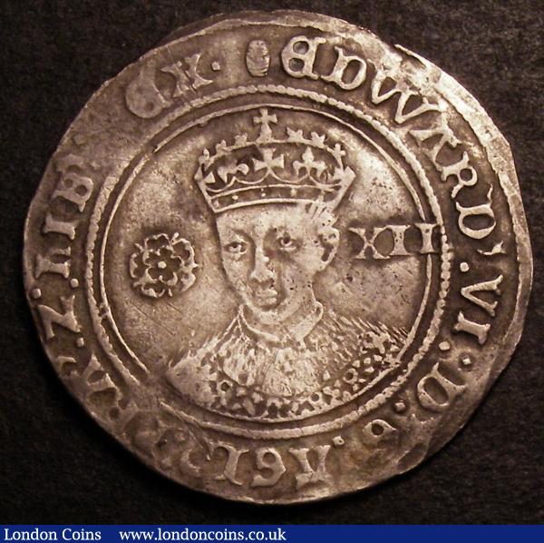 Shilling Edward VI Fine Silver Issue S.2482 mintmark Tun Good Fine : Hammered Coins : Auction 146 : Lot 2093