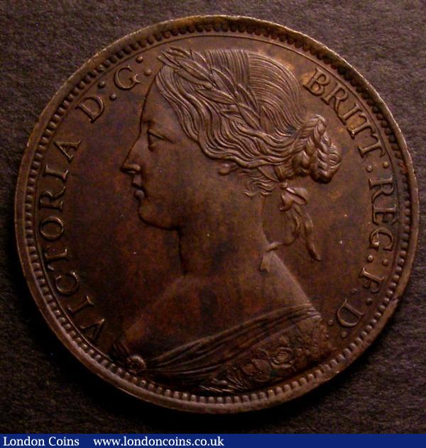 Penny 1861 Freeman 29 dies 6+D AU/GEF the reverse with some spots, Ex-Croydon Coin Auction £16 : English Coins : Auction 146 : Lot 2687