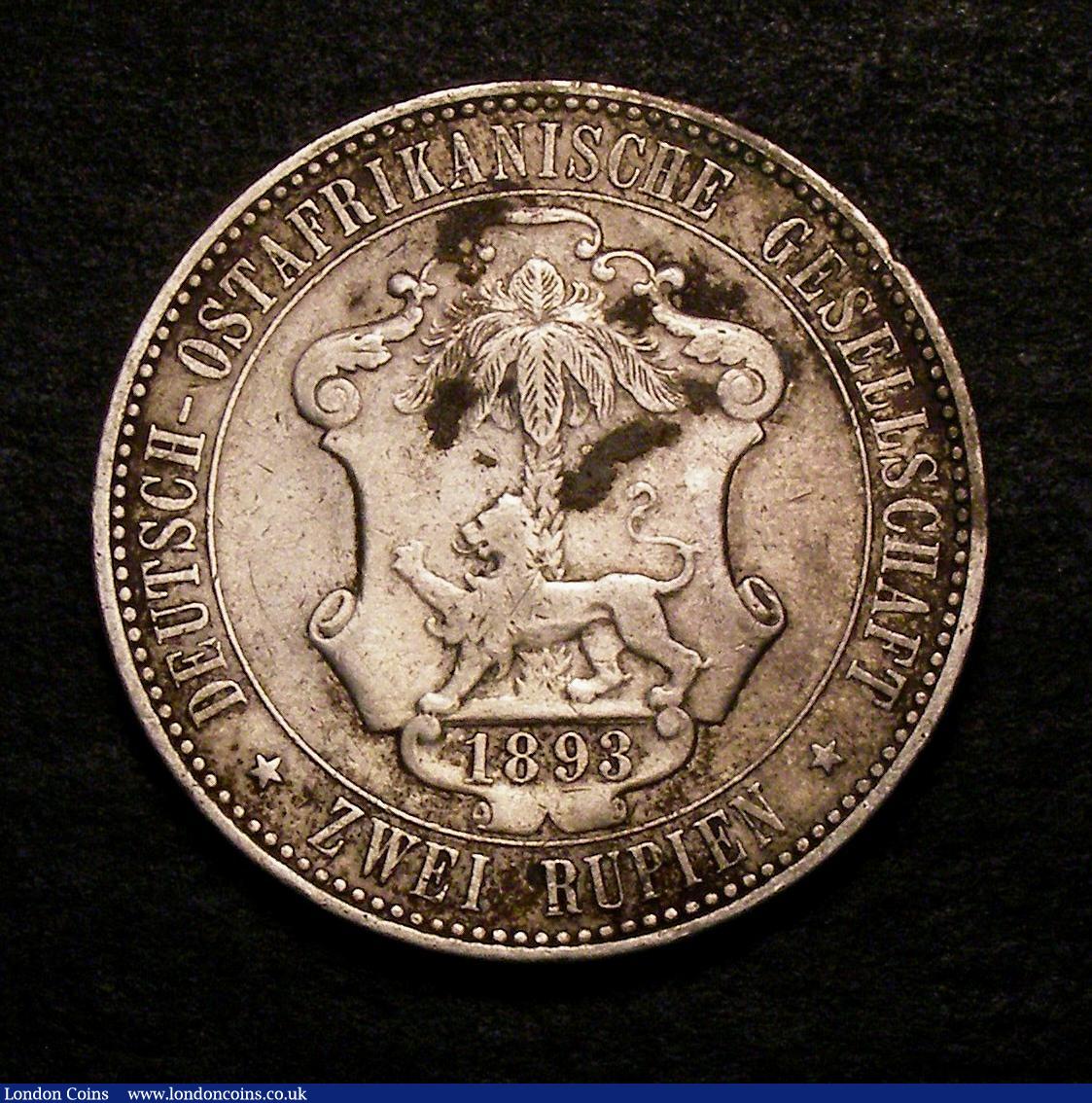 London Coins : A146 : Lot 1166 : German East Africa 2 Rupien 1893 KM#5 Good Fine