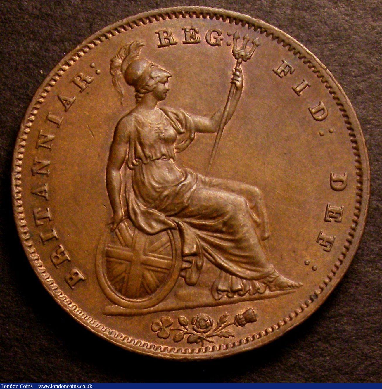 London Coins : A146 : Lot 2651 : Penny 1855 Ornamental Trident Peck 1508 GEF/AU the obverse with some toning, Ex-Croydon Coin Auction...