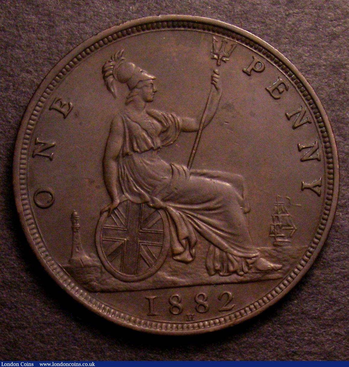 London Coins : A146 : Lot 2724 : Penny 1882H Freeman 115 dies 12+N NEF, Ex-G.Johnson Auction £5 