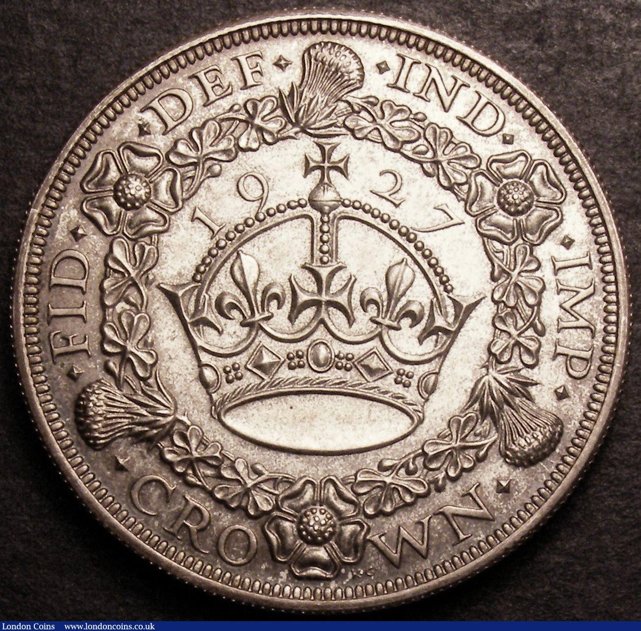 London Coins : A146 : Lot 2844 : Crown 1927 Proof ESC 367 nFDC nicely toned, Ex-Cheshire collection NGC PR64
