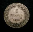 London Coins : A146 : Lot 1154 : France 5 Francs 1830A Raised edge lettering KM#738 Fine, Rare, Ex-J.Elsen & Sons Auction 88, Lot...