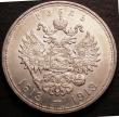 London Coins : A146 : Lot 1355 : Russia Rouble 1913 300th Anniversary of the Romanov Dynasty Y#70 Good EF