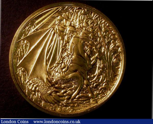 St. George and the Dragon 2010/2011 by Gordon Summers, 10oz. of .999 gold, in the impressive Royal Mint box of issue with certificate, number 24 of just 25 pieces issued : Medals : Auction 146 : Lot 1907