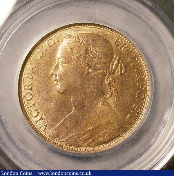 Penny 1892 Freeman 134 dies 12+N UNC and lustrous, slabbed and graded CGS 82, the joint finest of 10 examples thus far recorded by the CGS Population Report : English Coins : Auction 147 : Lot 2967