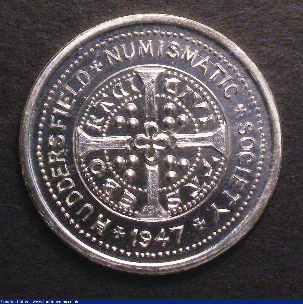 London Coins : A147 : Lot 1322 : Churchill Silver Medal 1947 Huddersfield Numismatic Society, Churchill almost full face, 33mm diamet...