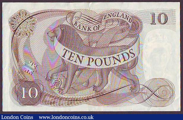 London Coins : A147 : Lot 138 : Ten pounds Hollom B299 issued 1964 first run series A01 472558, Pick376a, almost EF 