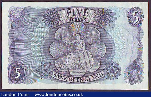 London Coins : A147 : Lot 139 : Five pounds Fforde B312 last series RADAR number Z01 008800, GEF