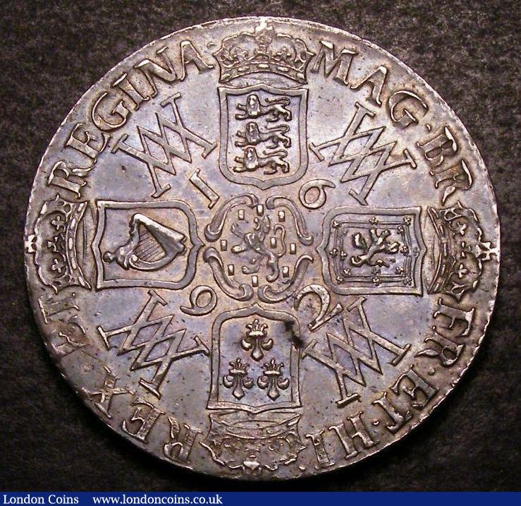 London Coins : A147 : Lot 1959 : Crown 1692 QVARTO ESC 83 EF and attractively toned with some light haymarks, slabbed and graded CGS ...