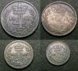 London Coins : A147 : Lot 2764 : Maundy Set 1856 ESC 2467 Fine to VF the Fourpence with some digs on the obverse