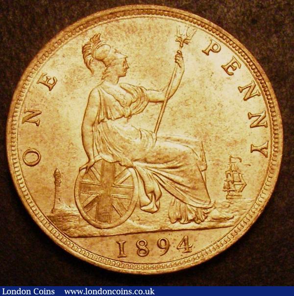 Penny 1894 Freeman 138 dies 12+N UNC with practically full lustre, the obverse with some contact marks and a couple of small spots : English Coins : Auction 147 : Lot 2971