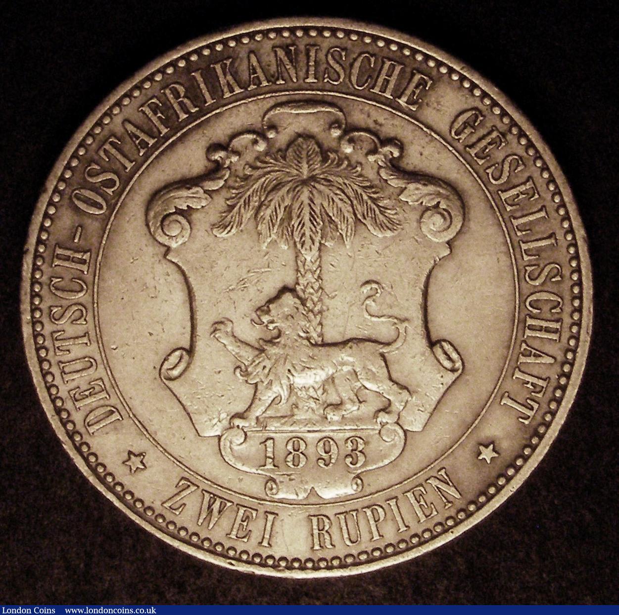 London Coins : A147 : Lot 758 : German East Africa 2 Rupien 1893 KM#5 VF 