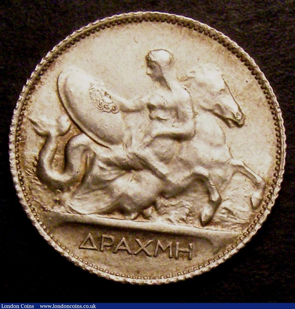 London Coins : A147 : Lot 793 : Greece Drachma 1911 KM#60 UNC and lustrous with a hint of toning, scarce in this high grade