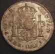 London Coins : A147 : Lot 2232 : Dollar George III Oval Countermark on 1793 Bolivia 8 Reales ESC 131 countermark EF host coin VF unev...