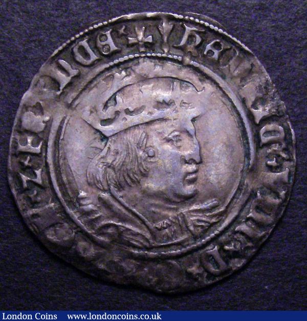 Groat Henry VIII Laker Bust D S.2337E mintmark Arrow VF and nicely toned : Hammered Coins : Auction 148 : Lot 1505